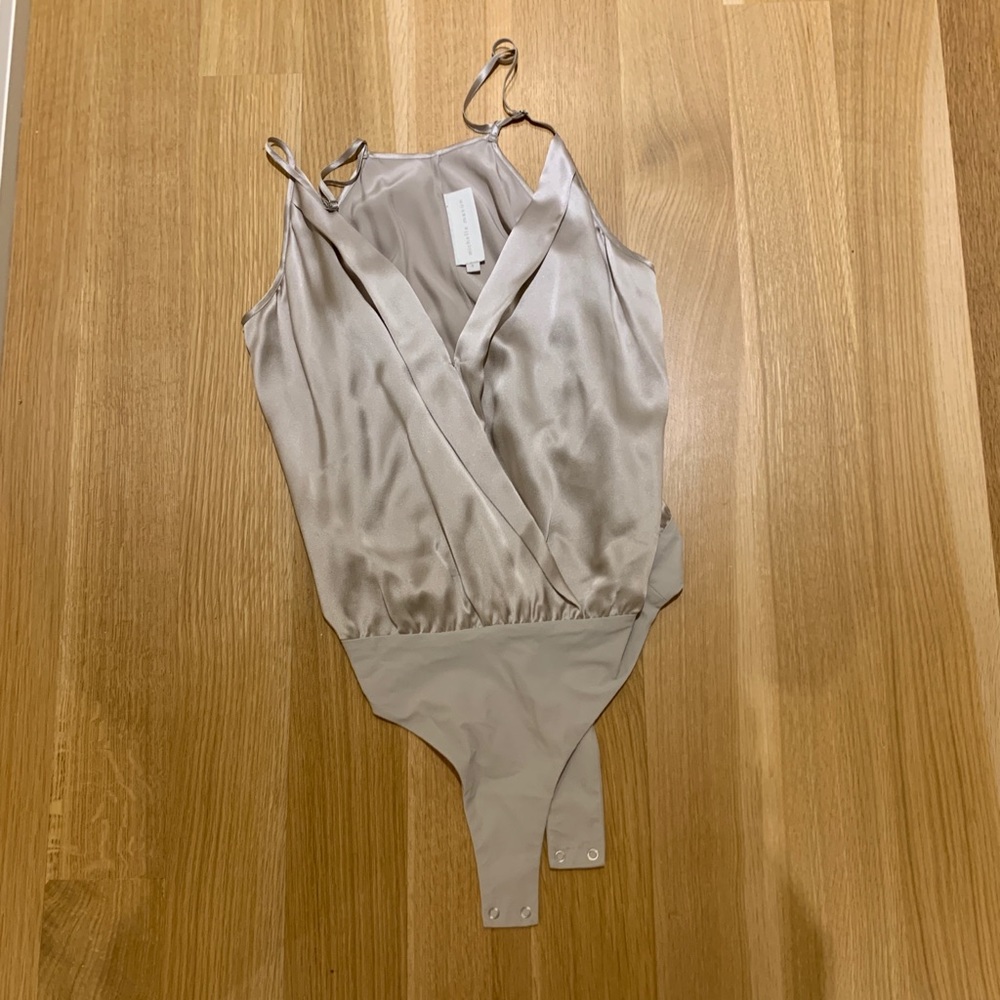 Michelle mason silk bodysuit blouse